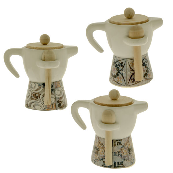 MOKA POMPEI CON CUCCHIAINO IN LEGNO
