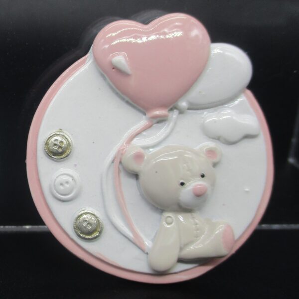 MAGNETE TONDO GIRL ORSETTO CUORE