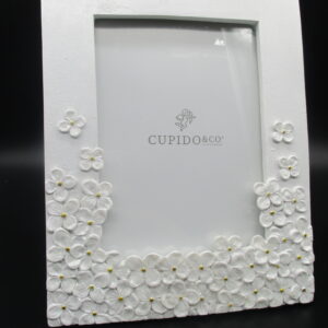 PORTAFOTO BIANCO FIORI