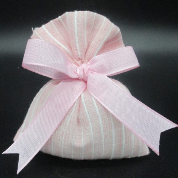 SACCHETTO GRANDE RIGATO ROSA