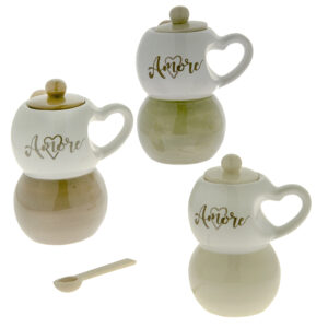 MOKA CUORE CON SCRITTA AMORE