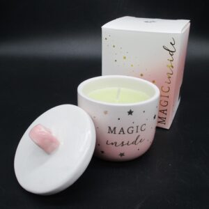 CANDELA ARCOBALENO ROSA CON SCATOLA