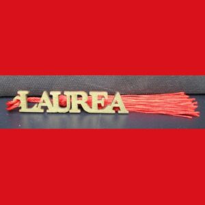 SCRITTA LAUREA ORO CON NAPPA