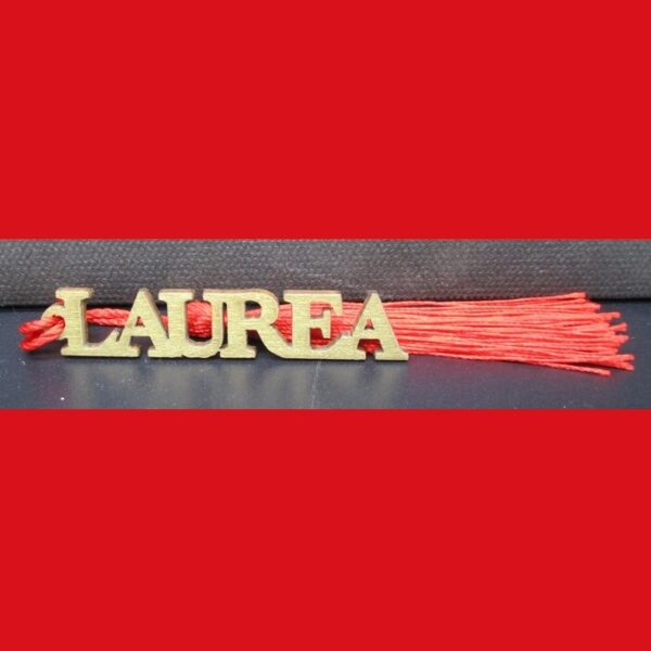 SCRITTA LAUREA ORO CON NAPPA