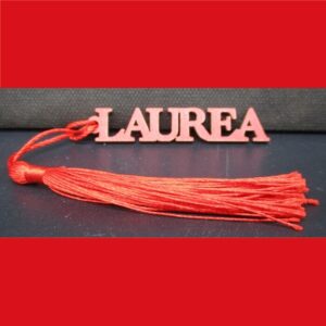 SCRITTA LAUREA ROSSA CON NAPPA
