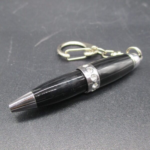 PENNA PORTACHIAVI STRASS NERA