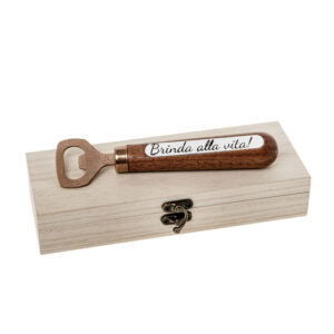 BRONZE APRIBOTTIGLIA 16CM WOOD+BOX