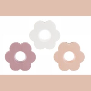 VASO FIORE CERAMICA 3COLORI 18X7XH16