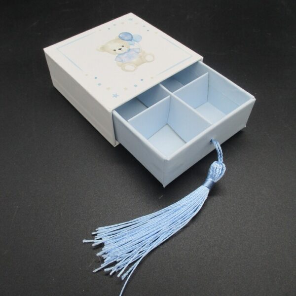 SCATOLA ORSETTO ROSA-AZZURRO NAPPA - immagine 2