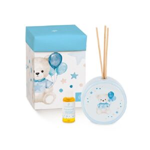 DIFFUSORE ORSETTO PALLONCINI AZZURRO 50ML + SCATOLA