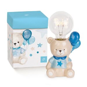 ORSETTO PALLONCINI AZZURRO LAMP + SCATOLA