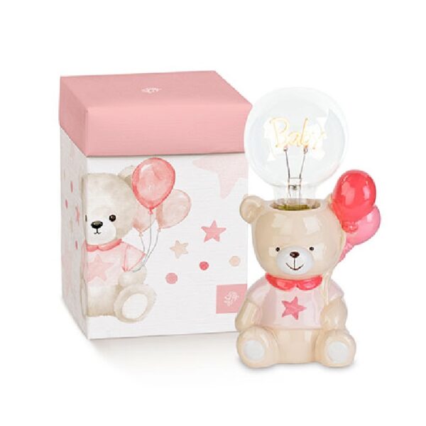 ORSETTO PALLONCINI ROSA LAMP + SCATOLA