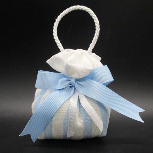 BORSA LON.RIGHE CIELO-ROSA