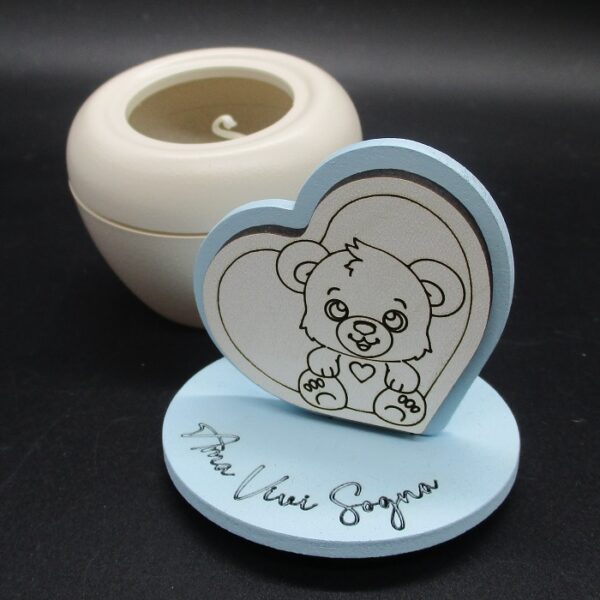 CANDELINA ORSETTO ROSA/AZZURRO - immagine 2