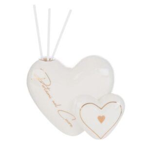 PROFUMATORE CUORE PORCELLANA BIANCO