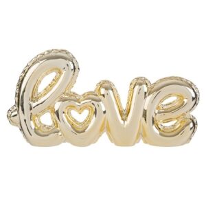 SCRITTA LOVE PORCELLANA ORO