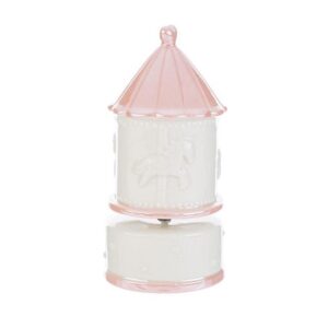 CARILLON GIOSTRINA PORCELLANA ROSA + ASTUCCIO
