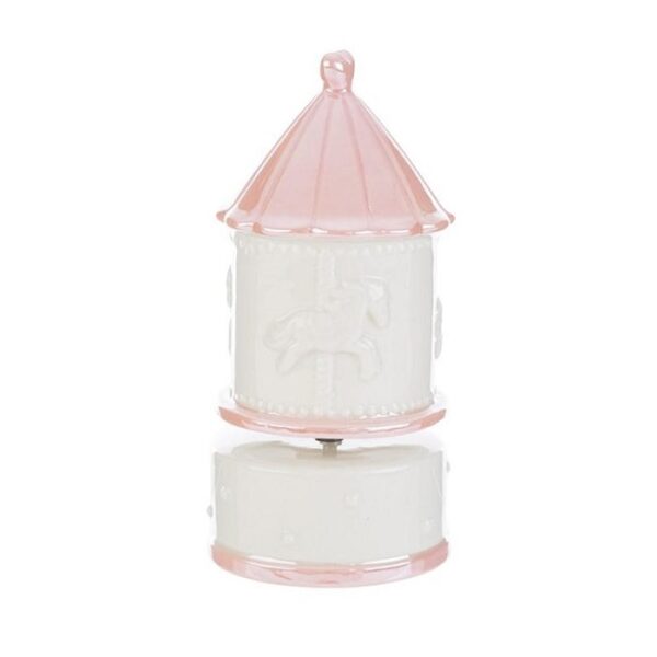 CARILLON GIOSTRINA PORCELLANA ROSA + ASTUCCIO