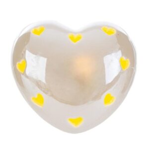 CUORE LED PORCELLANA BIANCO