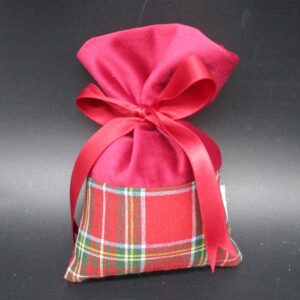 SACCHETTO CHRISTMAS TARTAN + VELLUTO ROSSO
